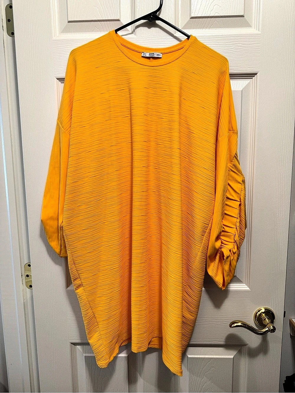 Zara Long Sleeve Tunic in Orange Size Medium